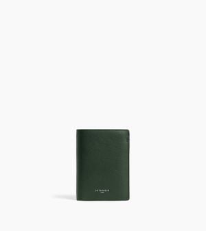 Le Tanneur Lucien Vertical Two-Fold Zipped Wallet - Green