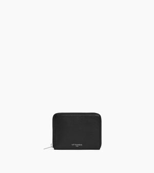 Le Tanneur Albertine Zipped Coin Purse With Removable Card Holder - Black