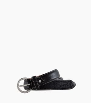 Le Tanneur Belt With Round Buckle - White