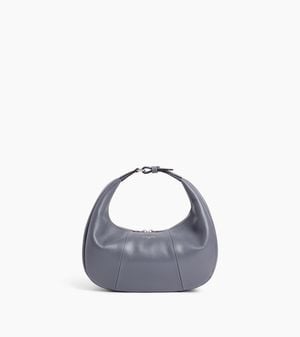 Le Tanneur Kleine Hobo-Tasche Juliette Aus Genarbtem Leder - Blau