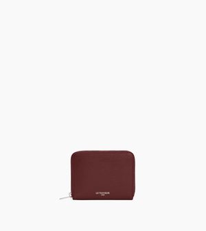 Le Tanneur Albertine Zipped Coin Purse With Removable Card Holder - Purple