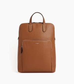 Le Tanneur Sophie Zipped Business Backpack - Brown