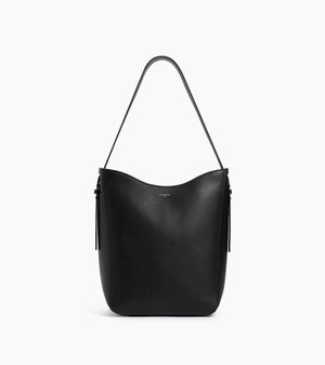 Le Tanneur Mittelgroße Hobo-Tasche Céleste Aus Glattleder - Schwarz