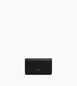 Le Tanneur Louison Card Holder With Flap - Black