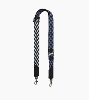 Le Tanneur Adjustable Striped Shoulder Strap - Blue