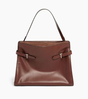 Le Tanneur Maxi-Handtasche Emie Aus Glatt- Und Nubukleder - Braun