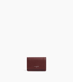 Le Tanneur Louison Card Holder With Flap - Purple