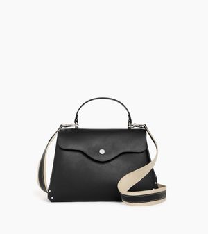 Le Tanneur Mittelgroße Handtasche Modell Sans Couture Aus Glattleder - Schwarz
