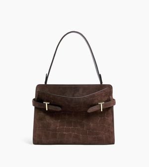 Le Tanneur Emie Large Shoulder Bag - Brown