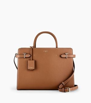Le Tanneur Große Handtasche Emilie Aus Genarbtem Leder - Braun