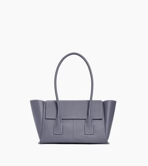 Le Tanneur Elena Medium Tote Bag With Flap - Blue