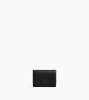 Le Tanneur Louison Card Holder With Flap - Black