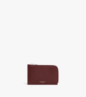 Le Tanneur Albertine Zipped Card Holder - Purple