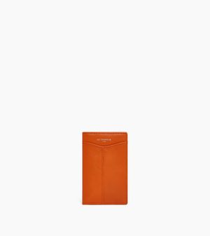 Le Tanneur Charlotte Vertical Card Holder - Orange