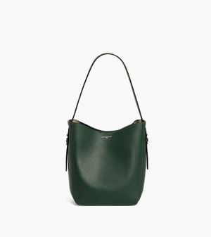 Le Tanneur Céleste Small Smooth Leather Hobo Bag - Green