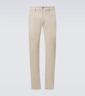 Loro Piana Pantalon Droit En Coton - Neutre