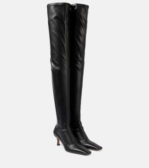Proenza Schouler Faux Leather Over-The-Knee Boots - Black