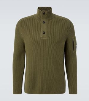 C.P. Company Pullover Aus Rippstrick - Grün