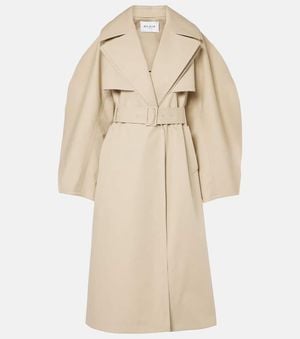 Alaïa Trenchcoat Aus Baumwoll-Gabardine - Natur