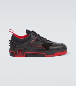 Christian Louboutin Astroloubi Leather Low-Top Sneakers - Black