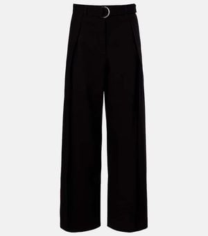 Loewe Weite Hose Aus Wolle - Schwarz