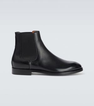 ZEGNA Leather Chelsea Boots - Black