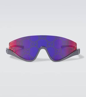 Gucci Shield Acetate Sunglasses - Purple