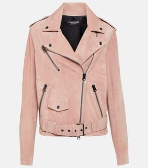 Tom Ford Suede Biker Jacket - Pink