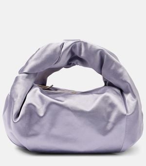 Dries Van Noten Twist Satin Tote Bag - Purple
