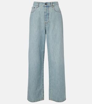 Miu Miu Jean Ample Chambray - Bleu