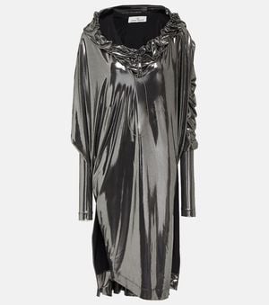 Vivienne Westwood Draped Lame Midi Dress - Grey