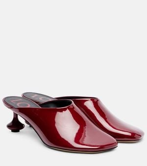 Loewe Mules Toy 45 En Cuir Verni - Rouge