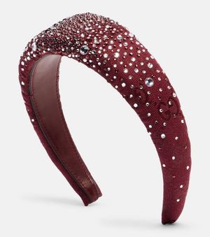 Gucci Gg Crystal-Embellished Headband - Purple