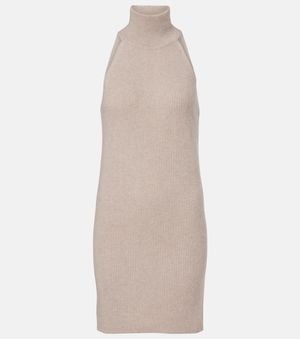 Lisa Yang Minikleid Carmen Aus Kaschmir - Natur