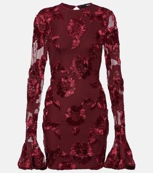 ROTATE BIRGER CHRISTENSEN Floral Embroidered Mesh Minidress