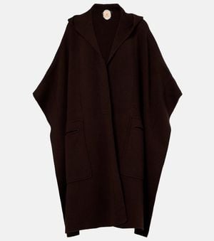 Jardin Des Orangers Hooded Wool And Cashmere Cape - Black