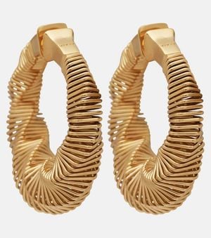Alaïa Spiral Small Hoop Earrings - Metallic