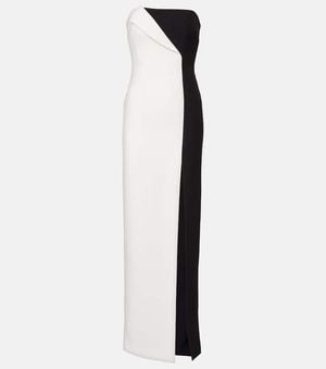 Roland Mouret Strapless Crepe Gown - White
