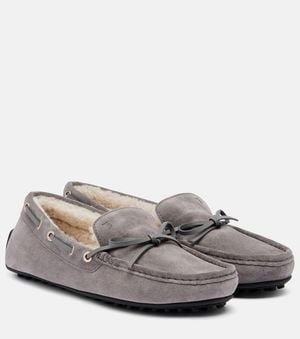 Tod's Segelschuhe Gommino Aus Veloursleder - Grau