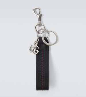 Gucci Double G Leather Keychain - White