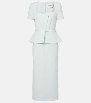 Roland Mouret Wool And Slik Midi Dress - White