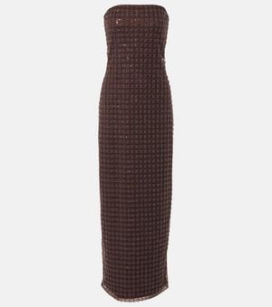 ROTATE BIRGER CHRISTENSEN Beaded Maxi Dress - Purple
