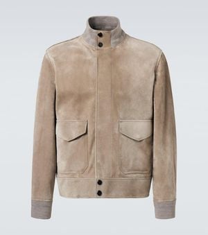 dunhill Jacke Aus Veloursleder - Natur