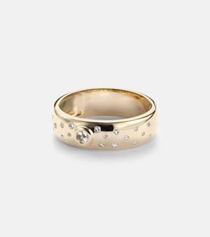 Roxanne First Bague En Or 14 Ct Et Diamants - Blanc
