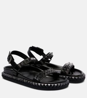 Christian Louboutin Verzierte Sandalen Pyrabizz Aus Leder - Schwarz