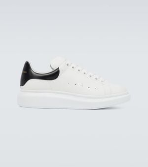 McQueen Oversized Leather Trainers - White