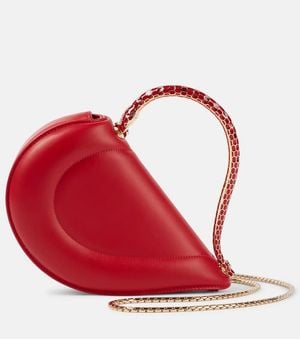 BVLGARI Serpenti Cuore 1968 Leather Shoulder Bag - Red