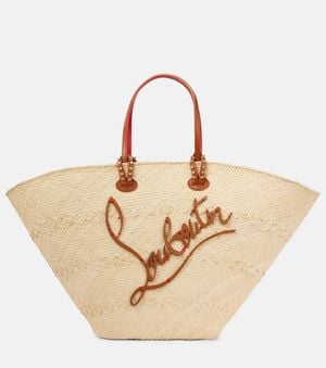 Christian Louboutin Tote Bag Cabata Large Aus Raffiabast - Natur
