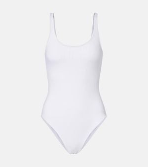 TOTEME Monogram Jersey Swimsuit - White