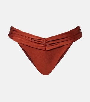 Bananhot Jasmin Ruched Bikini Bottoms - Red